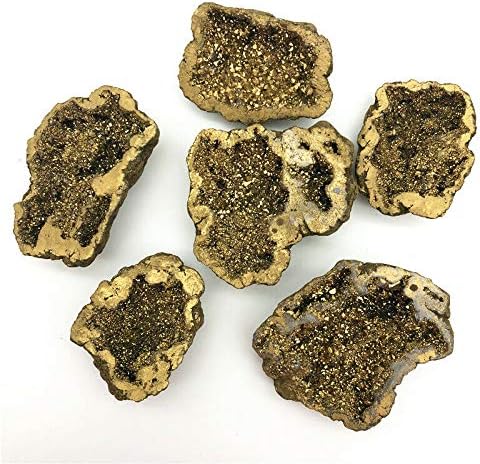 Seewoode AG216 4pcs Agate Quartz Cluster Points de cristal Geode Minerais Espécimes Decorativa Pedras e Minerais Presente