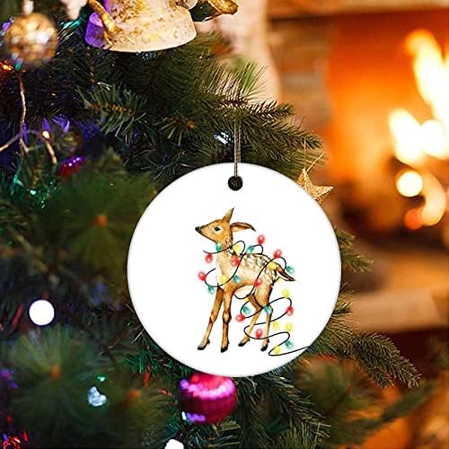 Cheyan Animais engraçados e luzes rena de Natal Ornamento Decorações de casa Pingentes de Natal Árvore de Natal Ornamento