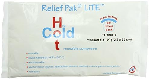 Alívio Pak Lite reutilizável pacote quente/frio, 5 x 10 , cada um
