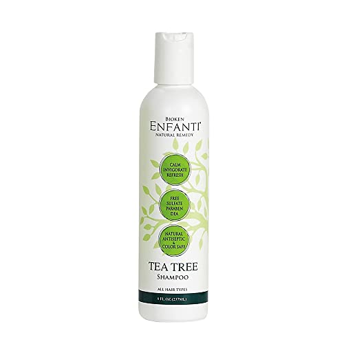 Bioken] Enfanti Salon Quality Tea Tree Shampoo - Sulfato livre, protege a cor, alivia coceira e couro seco, para todos os cabelos