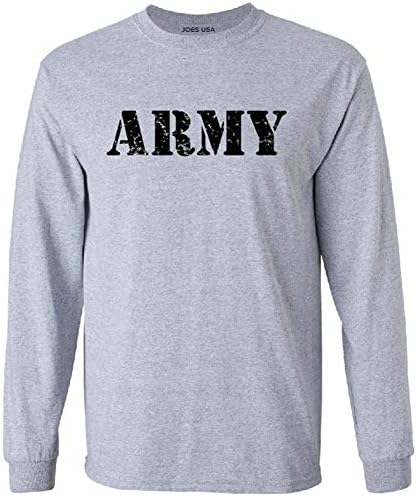 T-shirts de logotipo do exército vintage dos EUA de Joe, tamanhos grandes e altos regulares