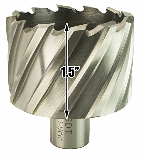 Steel Dragon Tools® 2-1/4 x 1 Cutter anular de aço de alta velocidade com 3/4 Weldon Shank
