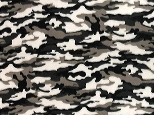 Camouflagem cinza anti -pílula impressa em tecido de lã / 58 de largura / vendido pelo quintal