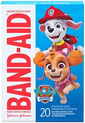Band-Aid Brand Adhesive Bandrages for First Soces, Nickelodeon Paw Patrol, variado, 20 ct