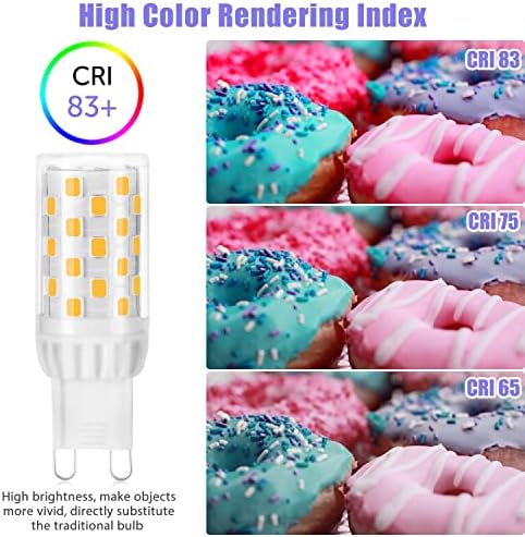 Bulbos de base de LED T4 G9 Dismable G9, 3000k Luz branca quente e macia equivalente a 40W 50W Bulbos de halogênio,
