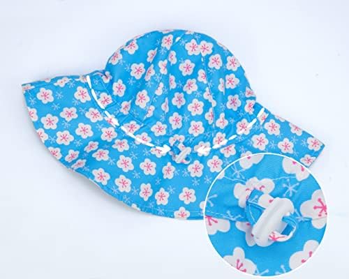 Baby Girl Sun Hat Floppy | UPF 50+ Proteção solar Bucket de Brim Summer Bucket