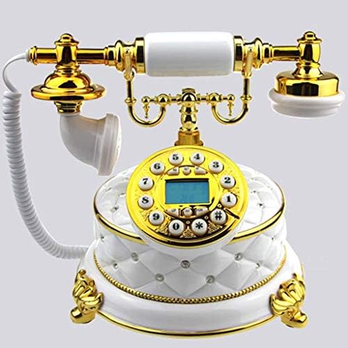 ZYZMH RETRO PHELEOL DO LINHO PARA CASA, VINTAGE Telefone antiquado de mesa clássica de mesa com tela e redial, alto -falante