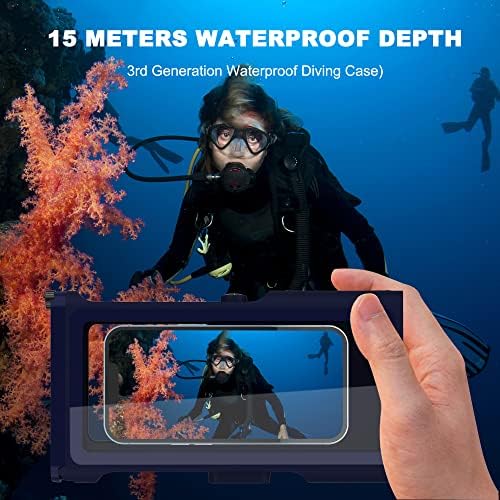 Conexão Bluetooth de Mruozrui Caixa de telefone de mergulho de 3ª geração, caixas de fotografia subaquáticas profissionais