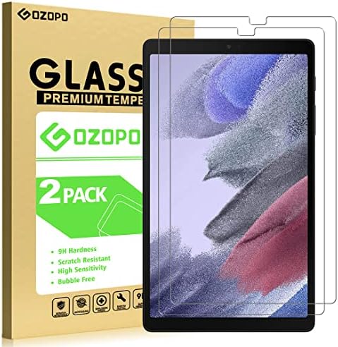 Protetor de tela Gozopo para Samsung Galaxy Tab A7 Lite [Scratch Resistente] Sm-T220/T225 Filme de vidro temperado-2-Pack