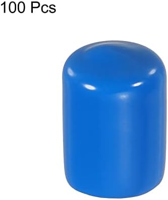 Meccanixity 50pcs tampas de borracha tampa de borracha de 15 mm de parafuso de vinil protetor redondo tampas de vácuo PVC para parafuso para parafuso, azul