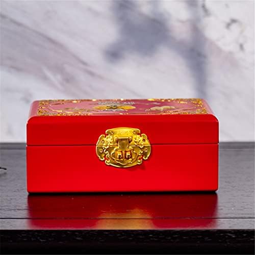 Caixa de jóias caixa de armazenamento de tesouro vintage tesouro jóias pulseira de pérola Organizador da caixa de