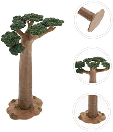 Árvore artificial em miniatura Besportble 2pcs Desert Green Plant Modelo PVC Round Baobab Diorama Supplies