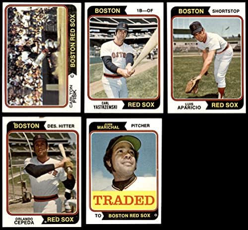 1974 Topps Boston Red Sox perto da equipe definida Boston Red Sox NM Red Sox