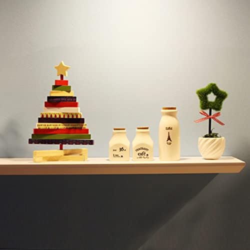 Nolitoy Xmas para Ornamento Tamanho do brinquedo da casa de decoração de casas de Natal Decoração de madeira Desktop
