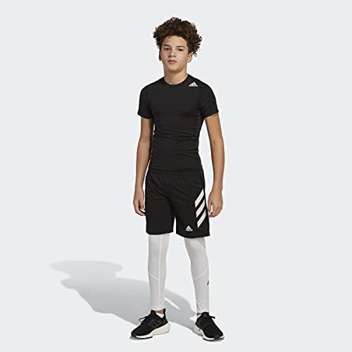 A adidas Boys 'umidade Wicking Techfit Compression camisa de manga curta