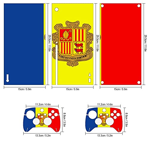 Andorra Flag Xbox Seriesx Console e Skins Controller Skins Vinil Skin Decalter Sticker Cover embalagem