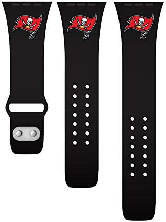 Time de jogo Tampa Bay Buccaneers Silicone Sport Watch Band compatível com Apple Watch