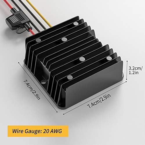 Regulador de tensão de 12V DC, estabilizador de tensão do carro de protetor de 12V de 12V 4A 48W com fusível à prova