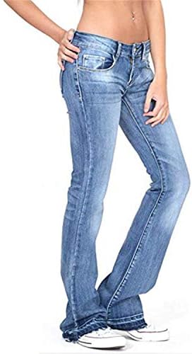 Andongnywell Women InstaStretch Curvy Bootcut Jeans High Wistide Skinny Jeans com bolso
