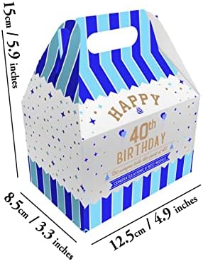 Bang Tidy Roupas 40º aniversário Caixas de favor para guloseimas ou presentes - papelão 12,5 x 8,5 x 15 polegadas - parece ótimo - azul