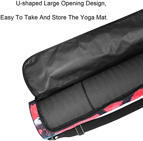 Street Art Graffiti Yoga Mat Bags Full-Zip Yoga Carry Bag for Mulher Men, Exercício de ioga transportadora com cinta ajustável