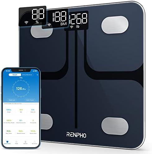 Renpho Smart Digital Wi -Fi Bluetooth Scale, portátil banheiro composição corporal Analisador SMART Medir corpo com aplicativo