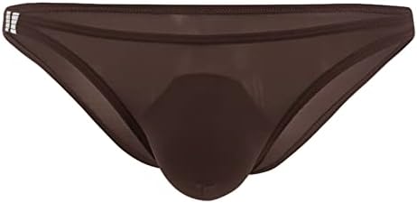 Jesilunmamy masculina Briefas de seda de seda de seda baixa Bolsa de bocal de bocal