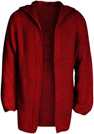 Long Cardigan Sweater Waffle Knit Slim Fit Aberto Frente Longline Cardigans de Inverno