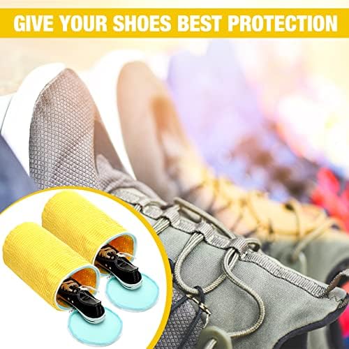 8 PCs Sapatos Bolsa de roupas de sapatos ajustáveis ​​Sacaco de lavadora de tênis com zíper kit de limpador de sapatos 4 pares