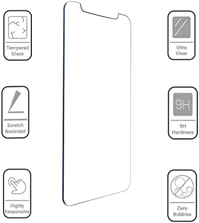 Protetor de tela de vidro do Deita para iPhone 12/iPhone 12 Pro [6,1 polegadas] 2 pacote de filme temperado de vidro