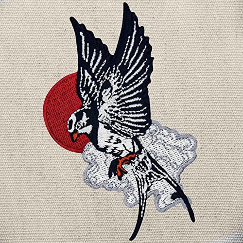 Swallow Fly in the Sky Patch bordou Applique Blegge ferro em costura no emblema