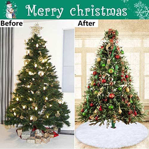 Pacote de 5 pacote Decorações de Natal - 48 Faux Fur Tree Salia e 18 Buffalo meias de Buffalo Decoração de festa em casa