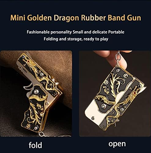 Mini Dragão Dragão Dragão Golden Toy Metal Metal Dobring Keychain Rubber Boy Novel e Funny Creative Outdoor Party Gift