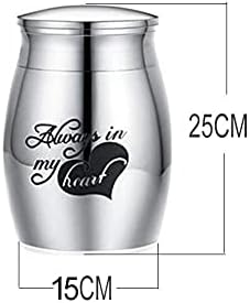Lidiya AE914 Grava personalizada Pequena urna de cremação para cinzas mini memorial de aço inoxidável