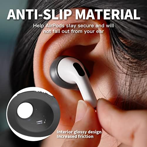 [8 pares xs+s+m+l] damonlight airpods pro 2 dicas de orelha com capa de fones de ouvido integrados projetados para apple