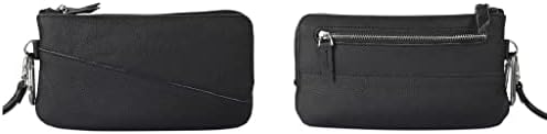 TKFDC Genuine Leather Hand Strap Caixa de telefone com zíper da carteira de carteira Saco de cintura pendurada capa de