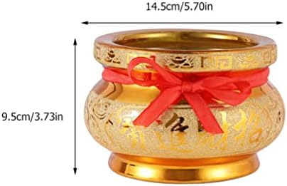 Bacia de tesouro do tesouro de ouro do Sacrificial Bacia Consequena: Budista Oferecendo Bacia de Treshe
