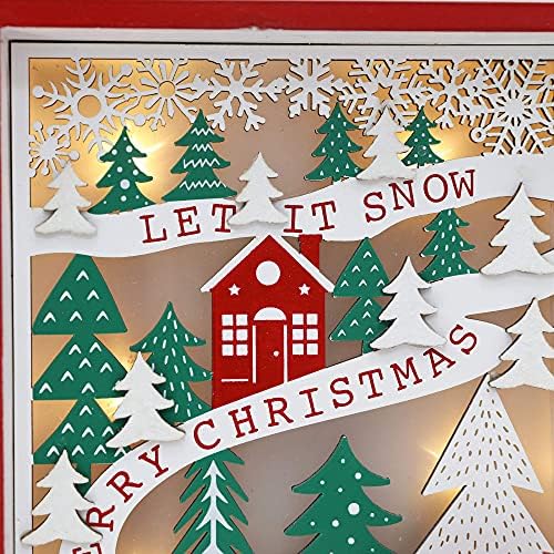 Livro de calendário de advento de madeira de Natal pioneiro com gavetas para adultos Crianças Decoração de contagem regressiva de Natal
