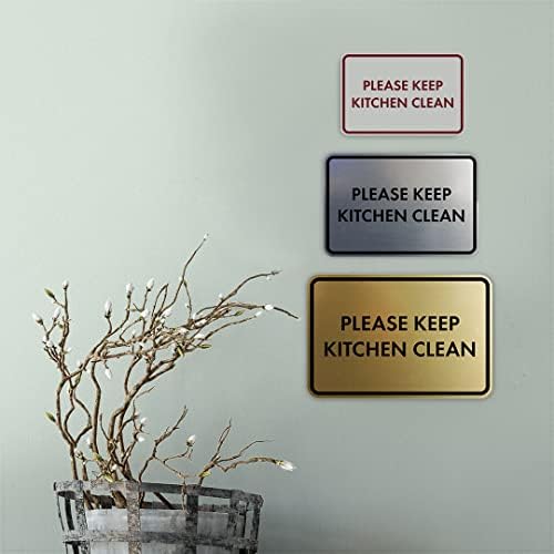 Clássico emoldurado por favor, mantenha o sinal limpo da cozinha - pequeno