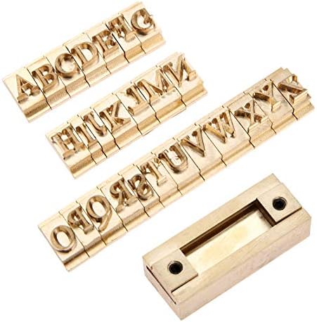 26pcs Brass Captal Letters Times New Roman Stamp Mold + 5cm Tolder T-slot T-slot