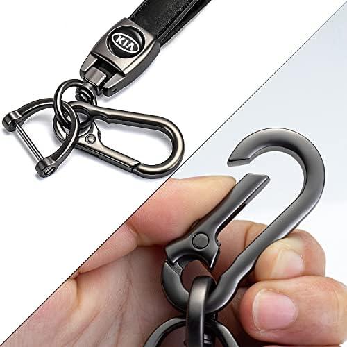 Longzheyu Genuine Leather Car Keychain Compatível para BMW Alpina High Performance Cars, Correntes -chave Anel para