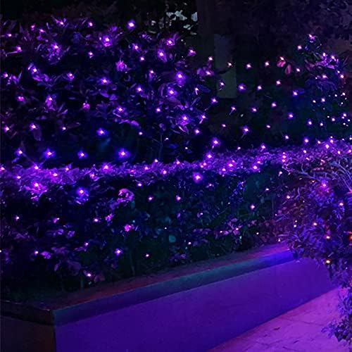 [Modos de pacote 3 e 8 flash] Luzes de cordas roxas de Halloween, total de 300 LED / 99 pés de fada de Halloween com timer remoto à prova d'água de decoração de Halloween Luzes para decoração de festa em casa no quintal externo