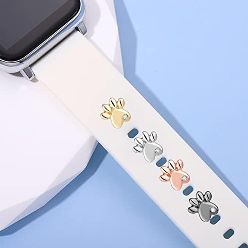 4pcs relógio banda gato pata Charms decorativos compatíveis com banda de relógio Apple da Louis Vuitton 38 40 41 42 44 45mm I Watch