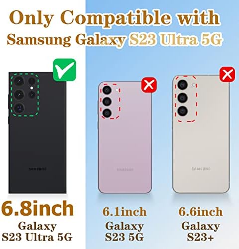 Loheckle para Samsung Galaxy S23 Ultra Caso para mulheres, estojos quadrados de designer para Samsung S23 Ultra Caso com suporte