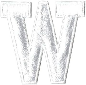 1-7/8 letras e números brancos, ferro em patch, bordados