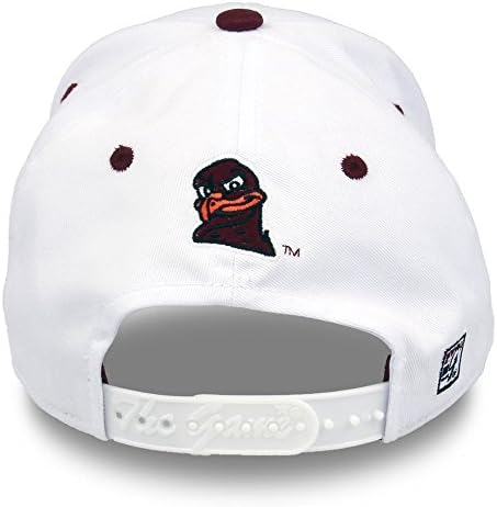 O jogo NCAA Virginia Tech Hokies Unisisex NCAA Bar Design Hat, White, Ajustável, Tamanho Um