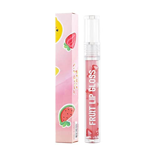Xiahium Lip Glitter Sum abaixo de 5 6 Color Fruit Liquid Lip Oil reabasteça a água hidrata o esmalte labial e reduz as rugas labiais 3ml cor os batons mundiais para mulheres maduras rosa