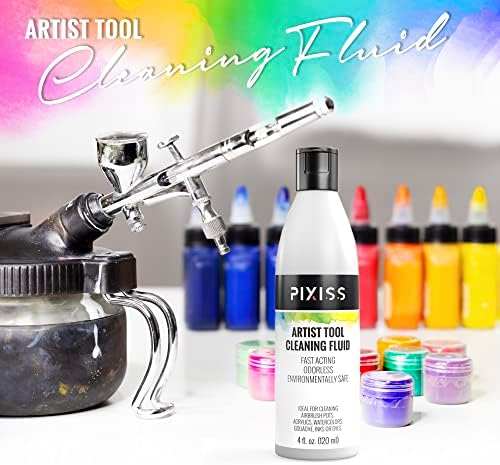 Bacia de limpador de pincel Pixiss - Bacia de escova, lavador de pincel, suporte de pincel, organizador de tinta para pintura de