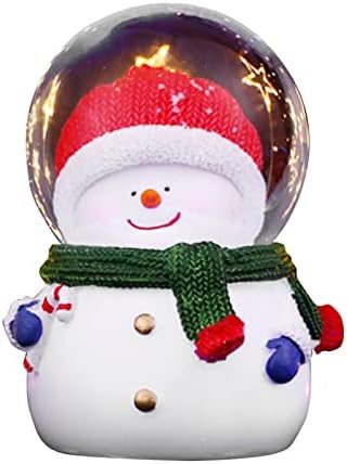 Bola de cristal de Natal, resina durável de resina durável decoração de globo de Natal requintada alteração de cor de bateria leve fornecida para decoração em casa