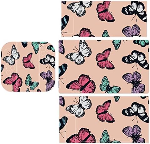 Adesivo de pele de botão Butterfy fofo adesivo de pele Pretty Pattern Wrap Skin Protector Slim Slim Sticker Compatível com